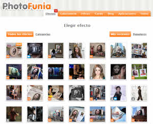 Photofunia es una web en la que vamos a encontrar miles de ideas, marcos para fotos, fotomontajes, tarjetas virtuales y efectos para las fotos.