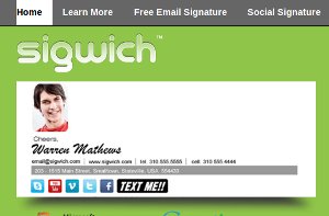 Crear firmas personalizadas con Sigwich Email Signature