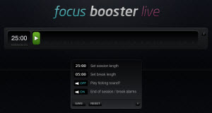 Herramienta online para aumentar tu productividad: Focus Booster Live
