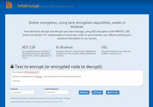 InfoEncrypt, una manera sencilla de encriptar información online