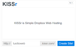 KISSr - utiliza tu cuenta de Dropbox para crear sitios web